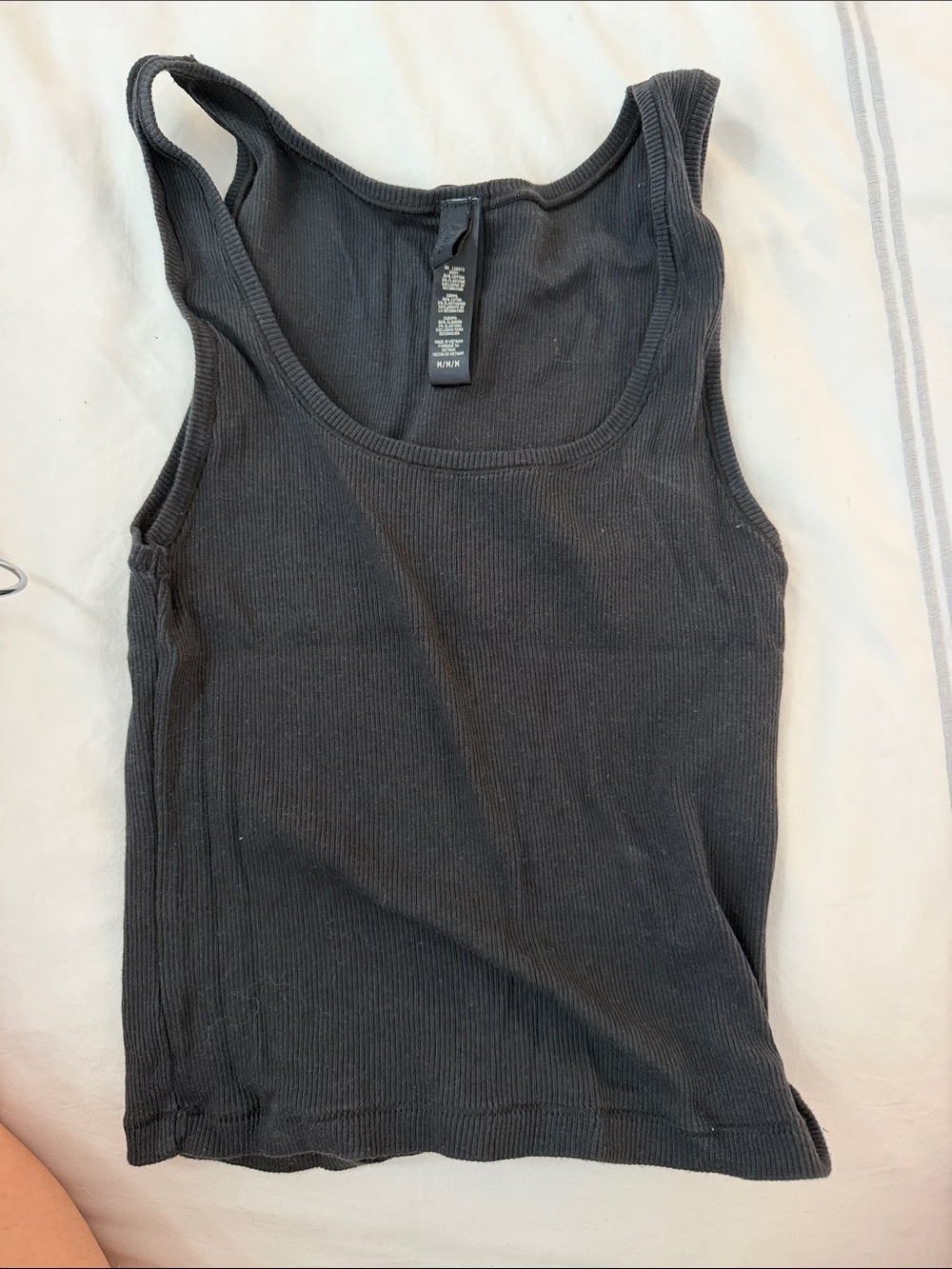 SKIMS Classic Ribbed Tank Top - Black